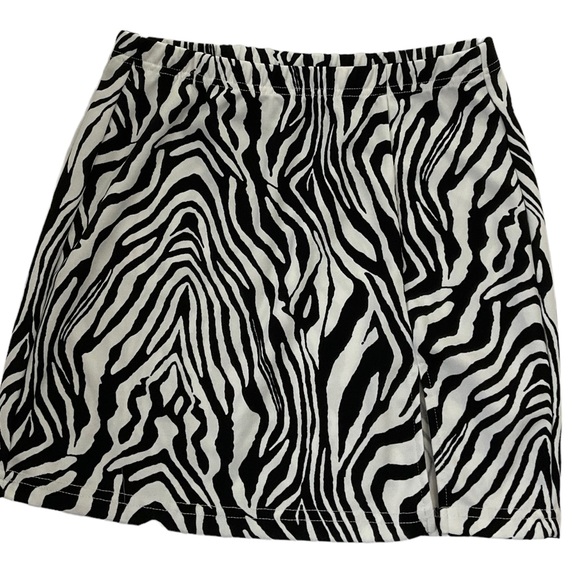 Shein Zebra Print Mini Skirt Petite Small - Picture 2 of 6